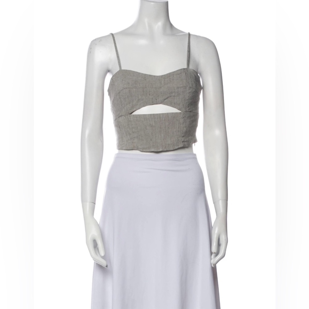 Jason Wu Light Gray Crop Top